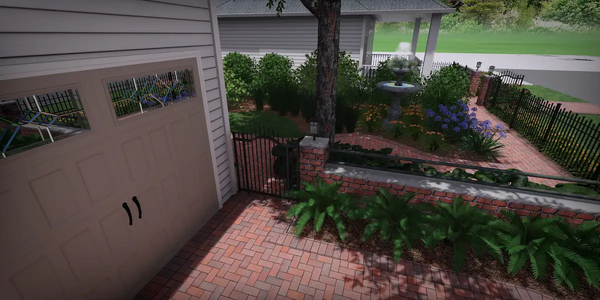 3D landscape rendering for a Fernandina Beach residential property