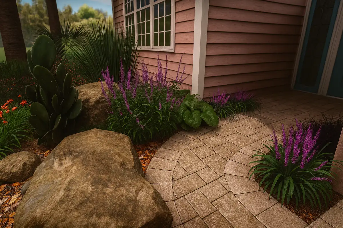 3D visualization of a naturalistic landscape plan