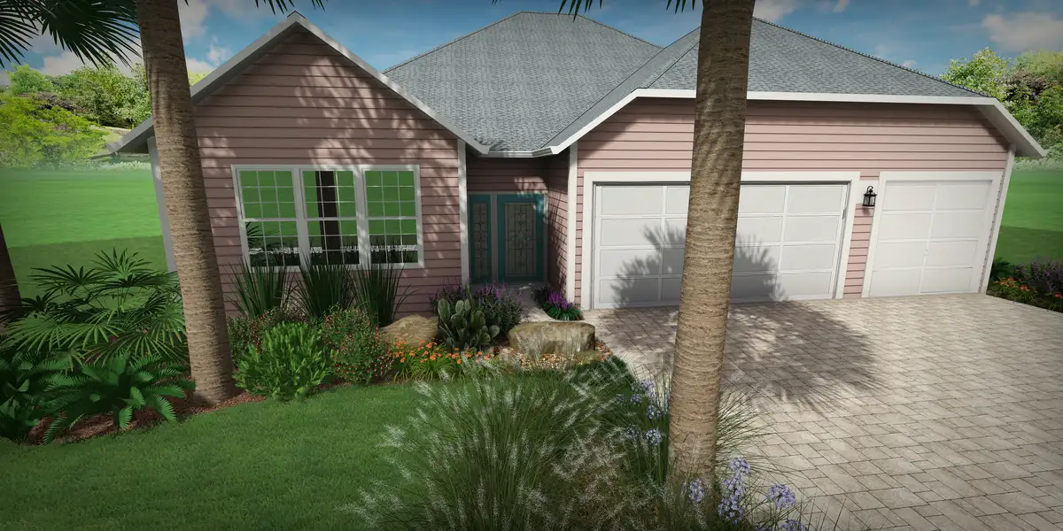 Builder-grade landscape upgrade for a Wildlight FL home