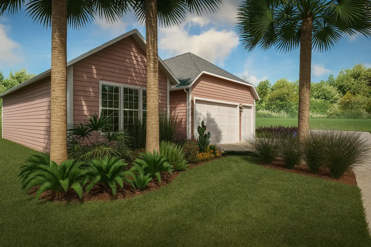 Luxury landscape design with native plantings on Amelia Island FL