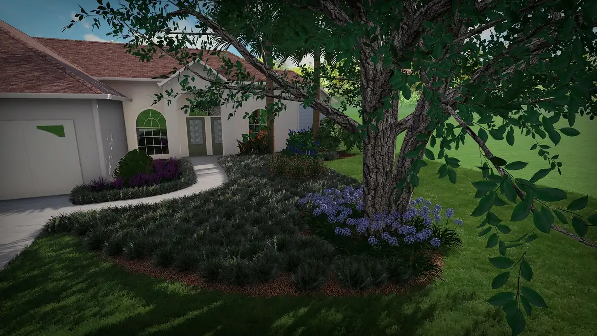 Shinne project - naturalistic landscape design with stone features